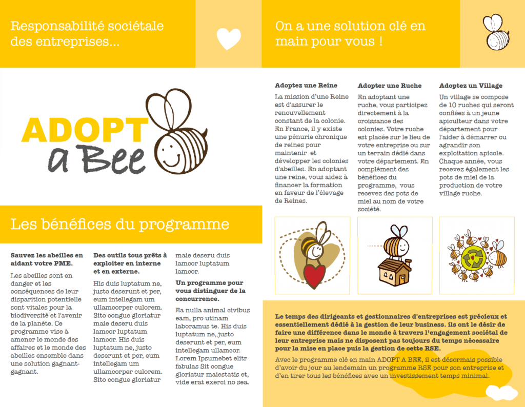Adopt A Bee Program Brochure page 2